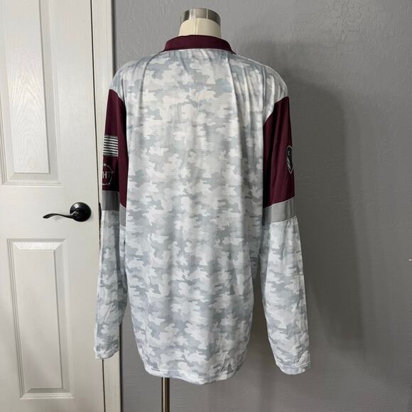 Men's Colosseum Camo Texas A&M Aggies OHT Military Appreciation Quarterzip, XL - Picture 2 of 8